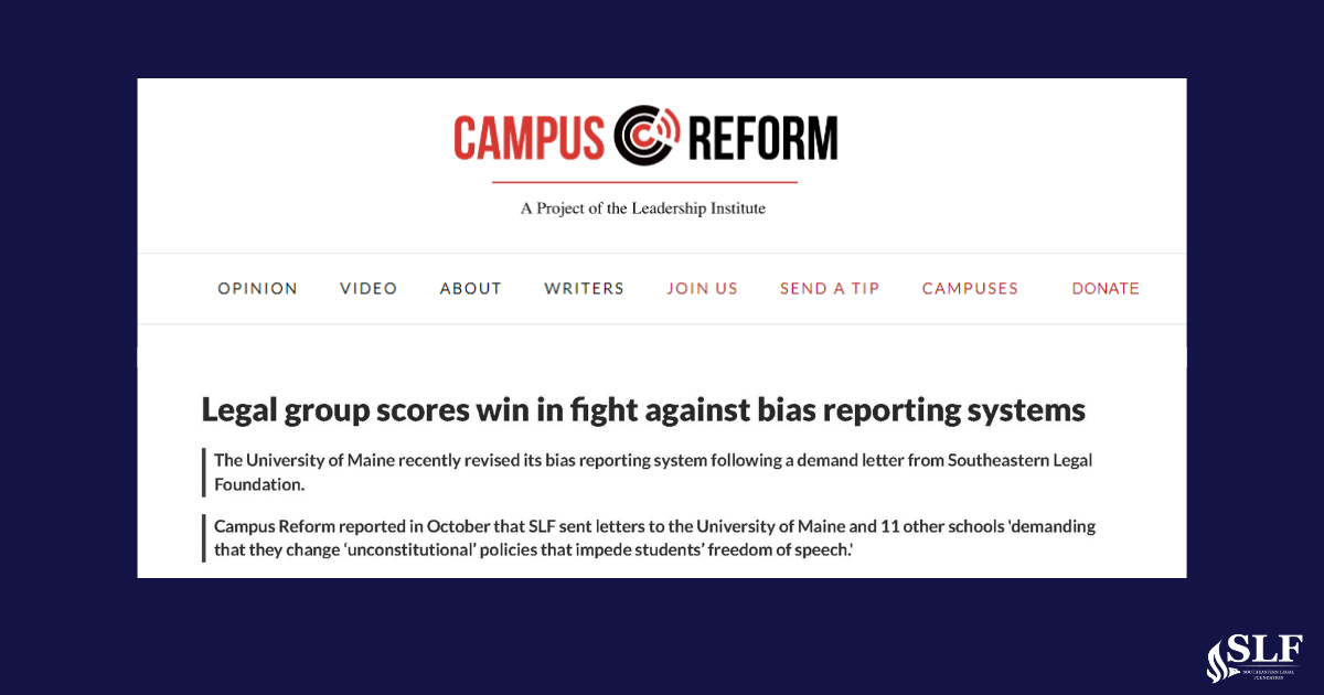 Campus Reform: Legal group scores win in fight against bias reporting systems